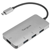 Hub Targus USB-C a 4 port USB-A 3.0 ACH226BT color gris -